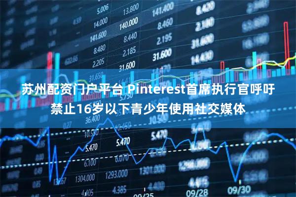 苏州配资门户平台 Pinterest首席执行官呼吁禁止16岁以下青少年使用社交媒体